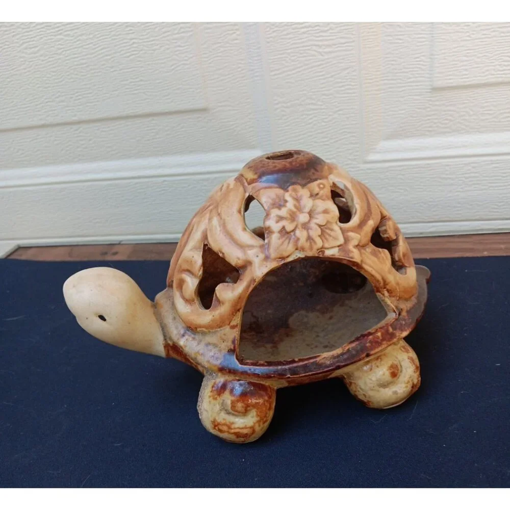 Turtle Ceramic Tealight Candle Holder – 4.25